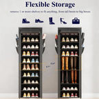 10-Tier Shoe Rack Organizer – Freestanding Shoe Storage Shelf with Side Handles for Entryway & Closet
