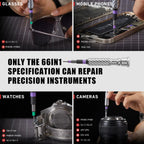 Magnetic Ratcheting Screwdriver Bit Set, 24/42-Piece Multifunctional Repair Tool Kit with T-Handle, Compact Storage Case for Furniture, Bikes & Electronics