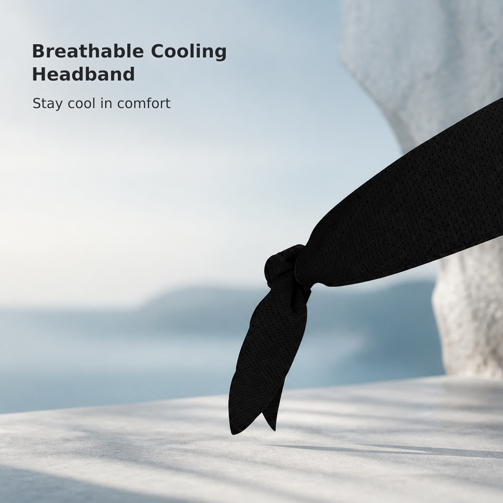 Breathable Cooling Head Scarf with Adjustable Ties