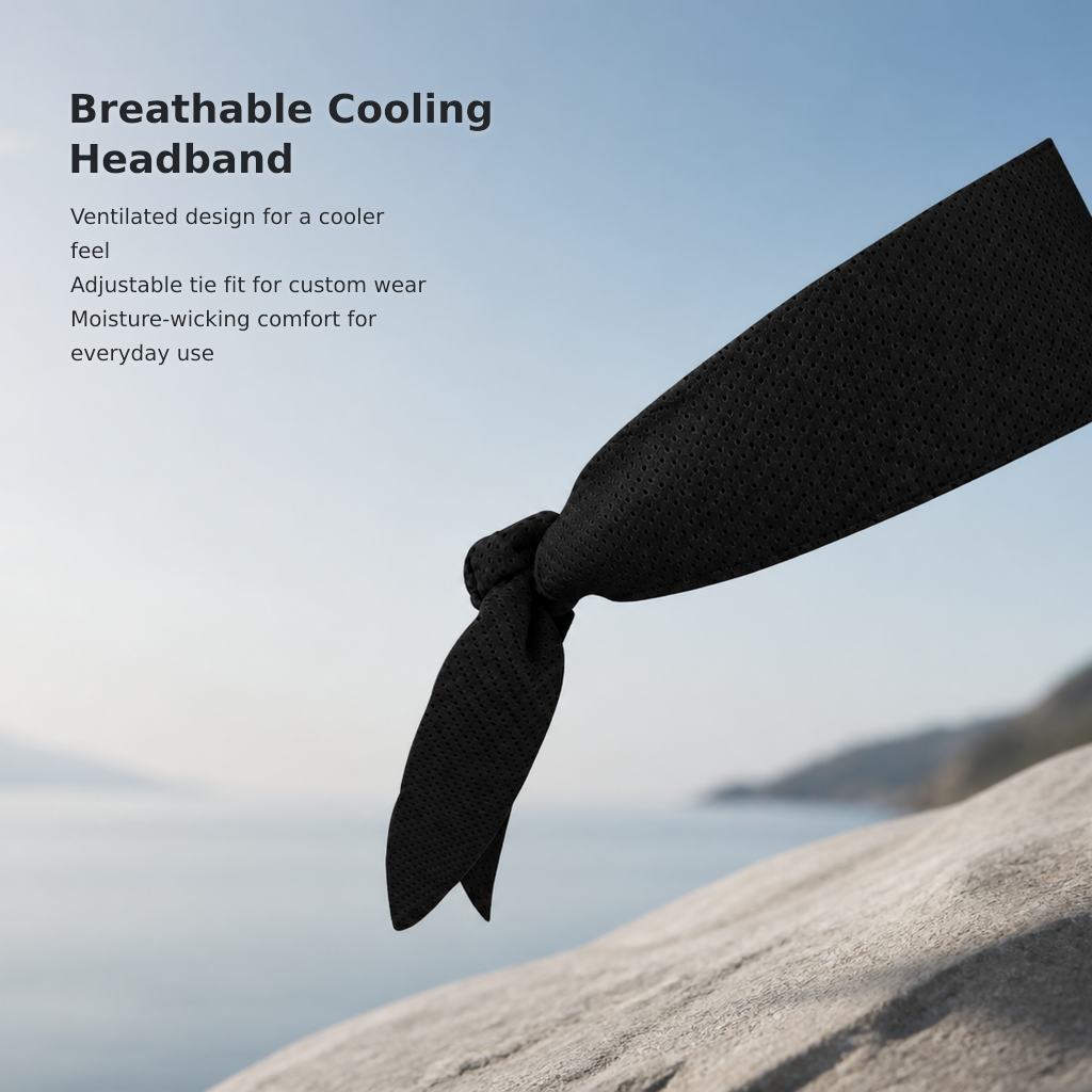 Breathable Cooling Head Scarf with Adjustable Ties