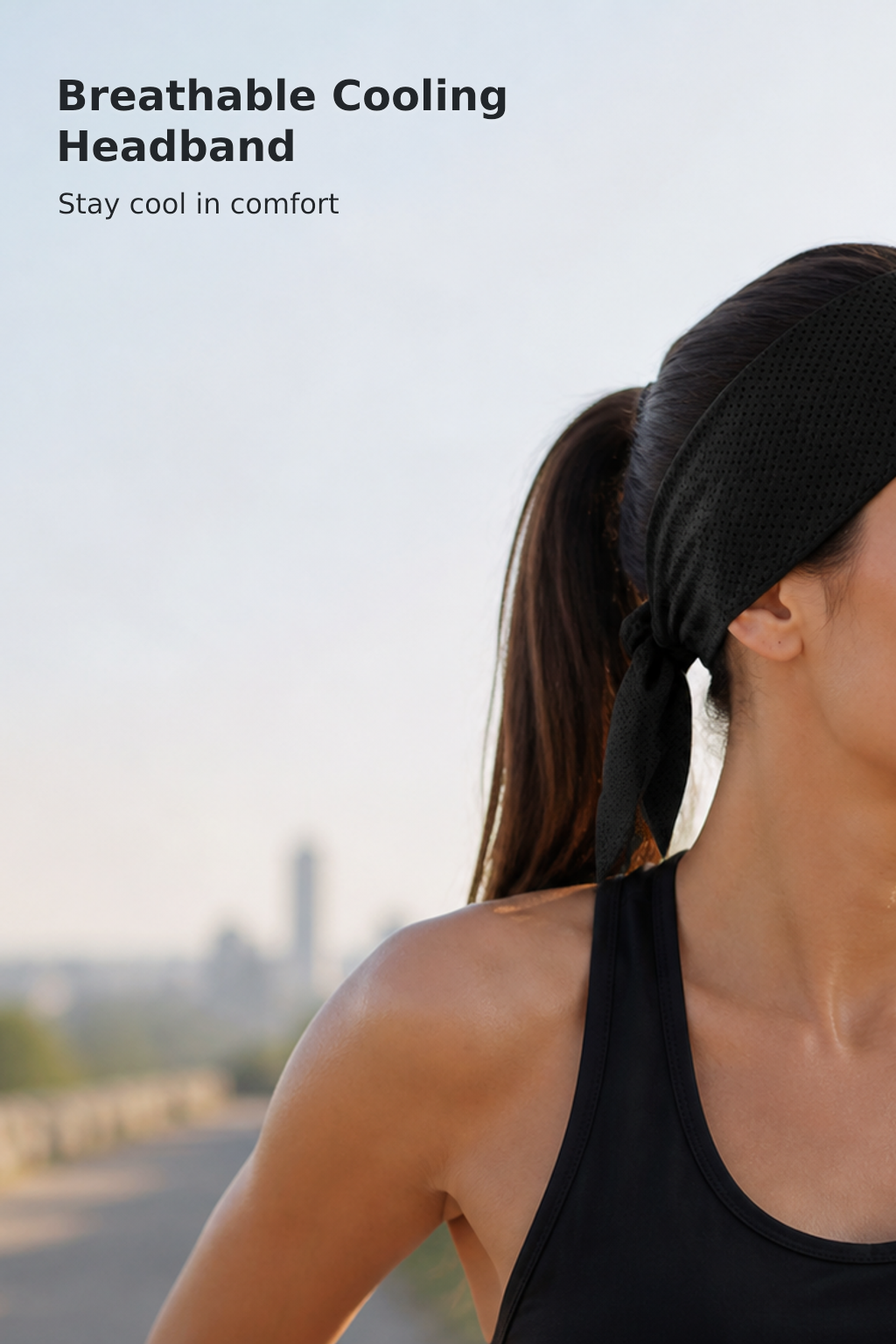 Breathable Cooling Head Scarf with Adjustable Ties