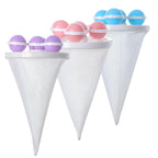 Floating Washing Machine Hair Catcher, Reusable Mesh Lint Filter Bags for Pet Hair, Fur and Laundry Debris, Washer Lint Traps for Top-Load Washers, Blue Pink Purple