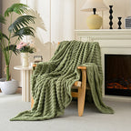 Ultra-Soft Striped Fleece Throw Blanket