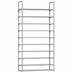 10-Tier Shoe Rack Organizer – Freestanding Shoe Storage Shelf with Side Handles for Entryway & Closet