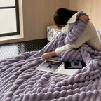 Ultra-Soft Striped Fleece Throw Blanket