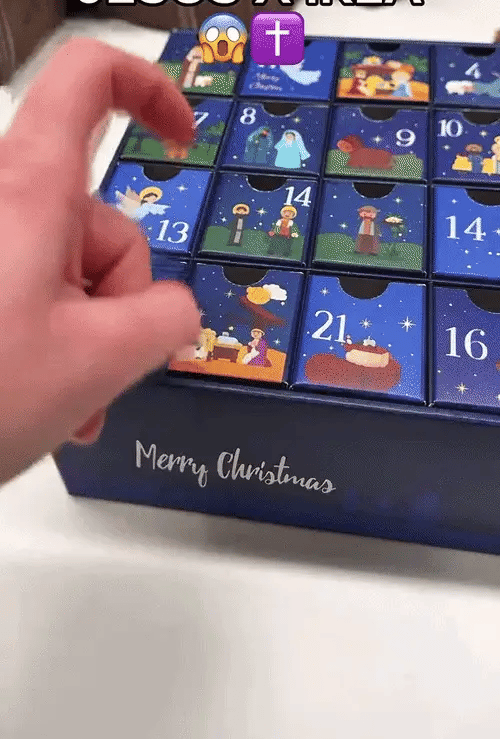 24-Day Nativity Advent Calendar Building Set – Daily Christmas Countdown with Complete Bethlehem Scene