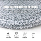 Spin Mop and Bucket Set with Separate Clean & Dirty Water Tanks, 360° Rotating Microfiber Mop, Adjustable Stainless Steel Handle, Wet & Dry Floor Cleaning