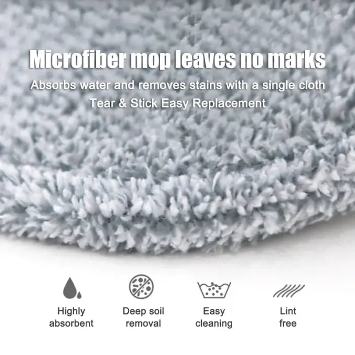 Spin Mop and Bucket Set with Separate Clean & Dirty Water Tanks, 360° Rotating Microfiber Mop, Adjustable Stainless Steel Handle, Wet & Dry Floor Cleaning
