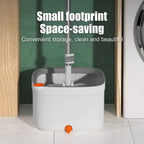 Spin Mop and Bucket Set with Separate Clean & Dirty Water Tanks, 360° Rotating Microfiber Mop, Adjustable Stainless Steel Handle, Wet & Dry Floor Cleaning