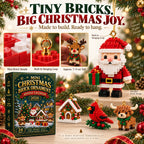 24-Day Christmas Building Block Advent Calendar | 24 Mini Christmas Ornaments | DIY Hanging Decorations for Christmas Trees, Wreaths and Holiday Displays