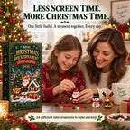 24-Day Christmas Building Block Advent Calendar | 24 Mini Christmas Ornaments | DIY Hanging Decorations for Christmas Trees, Wreaths and Holiday Displays