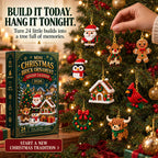 24-Day Christmas Building Block Advent Calendar | 24 Mini Christmas Ornaments | DIY Hanging Decorations for Christmas Trees, Wreaths and Holiday Displays