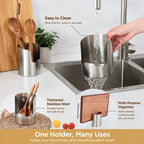 Stainless Steel Kitchen Utensil Organizer – Multi-Purpose Pot Lid & Cutting Board Rack