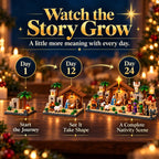 24-Day Nativity Advent Calendar Building Set – Daily Christmas Countdown with Complete Bethlehem Scene