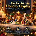 24-Day Nativity Advent Calendar Building Set – Daily Christmas Countdown with Complete Bethlehem Scene