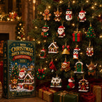 24-Day Christmas Building Block Advent Calendar | 24 Mini Christmas Ornaments | DIY Hanging Decorations for Christmas Trees, Wreaths and Holiday Displays