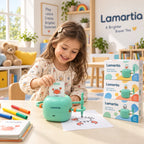 LamaBot Drawing Robot for Kids – Voice-Guided Full Pack with 100 Picture Cards