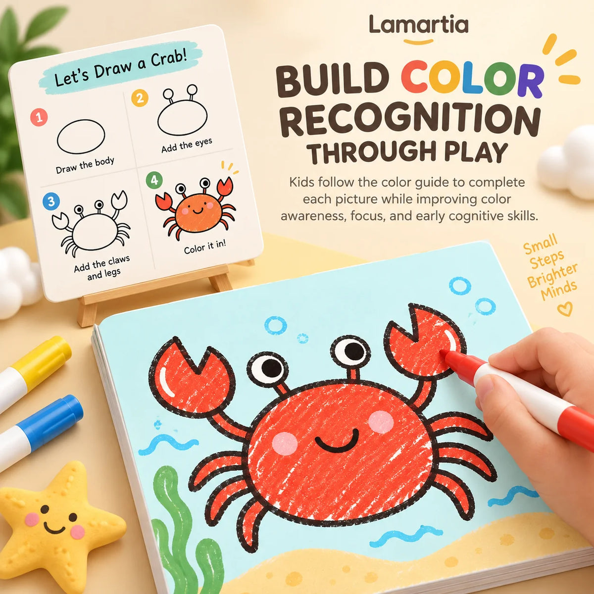 LamaBot Drawing Robot for Kids – Voice-Guided Full Pack with 100 Picture Cards