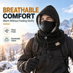 3-in-1 Fleece Balaclava Winter Face & Neck Warmer with Adjustable Hood